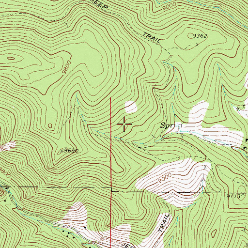 Topographic Map of Bacchus Group Mine, CO