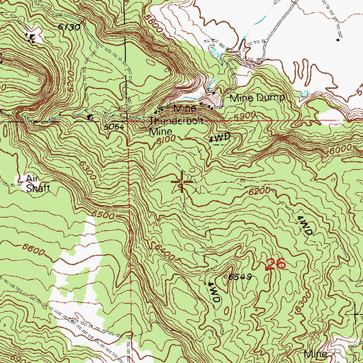 Topographic Map of Mineral Joe Group Mine, CO