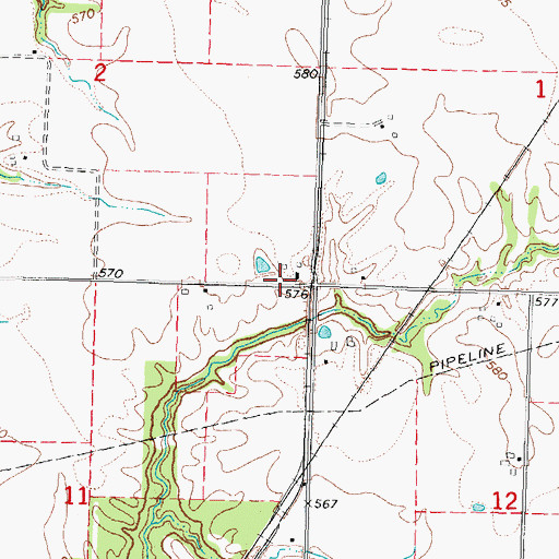 Topographic Map of Big Rock School (historical), IL