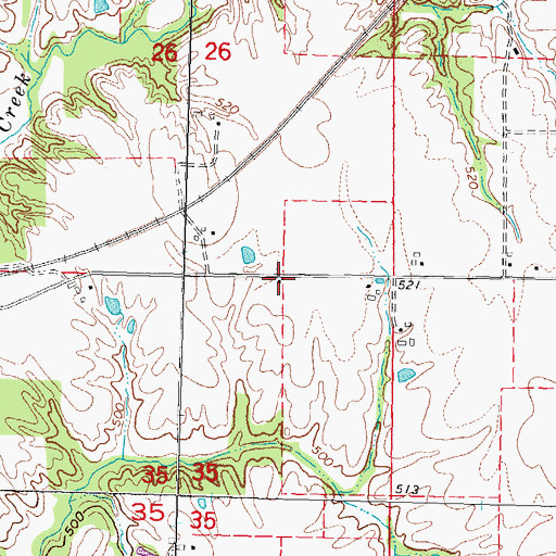 Topographic Map of Kyle School (historical), IL
