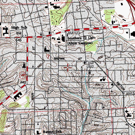Topographic Map of Milton, IL