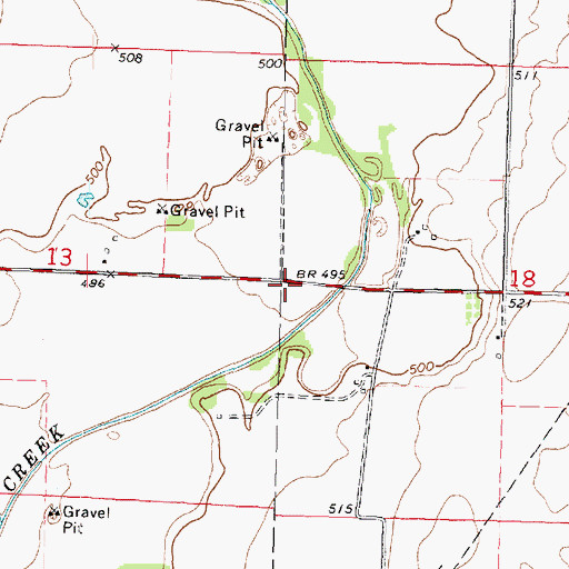 Topographic Map of Union School (historical), IL