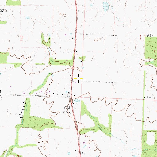 Topographic Map of Woods School (historical), IL