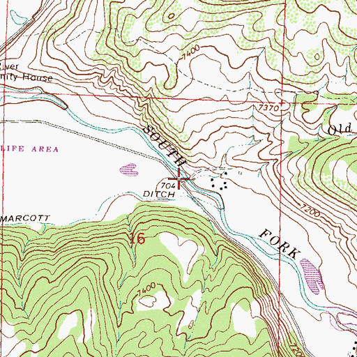 Topographic Map of Old Mans Creek, CO