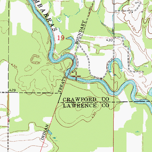 Topographic Map of Smith Ford, IL