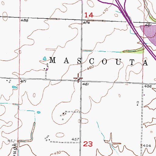 Topographic Map of Richter School (historical), IL