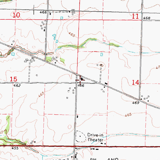 Topographic Map of Crocker School (historical), IL
