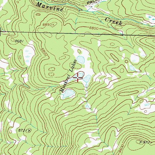 Topographic Map of Muskrat Lakes, CO