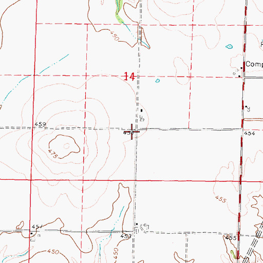Topographic Map of Union School (historical), IL