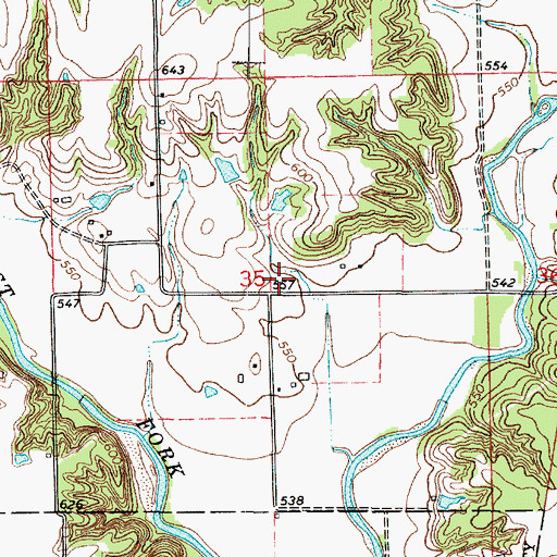 Topographic Map of McClure School (historical), IL