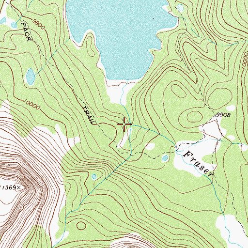 Topographic Map of Fraser Creek, CO