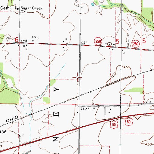 Topographic Map of Elwood School (historical), IL