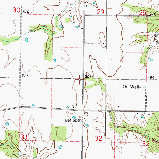 Topographic Map of Kimmel School (historical), IL