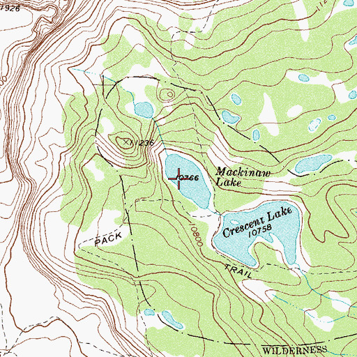 Topographic Map of Mackinaw Lake, CO