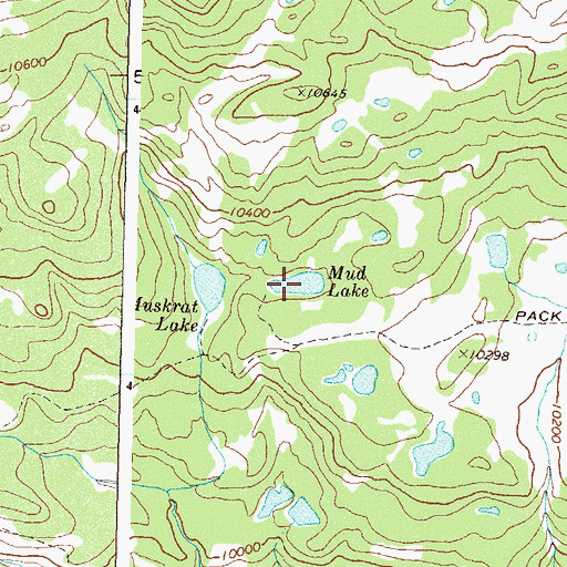 Topographic Map of Mud Lake, CO