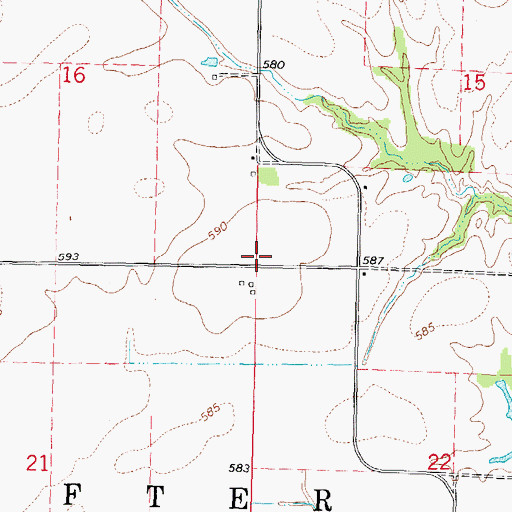 Topographic Map of Rush School (historical), IL