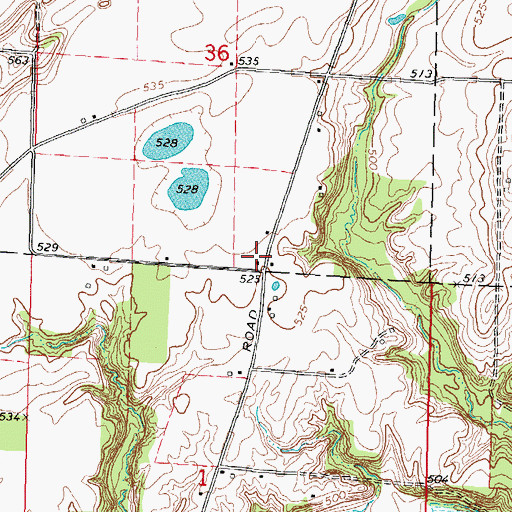Topographic Map of Wescott Church (historical), IL