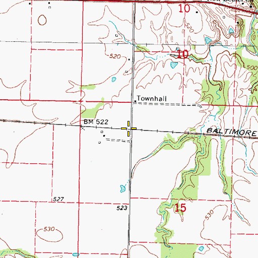 Topographic Map of Bannister, IL