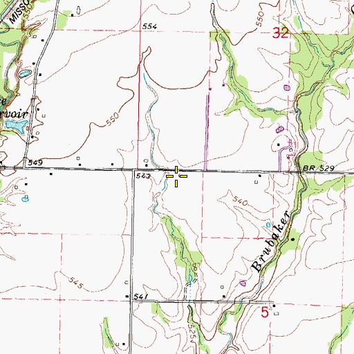 Topographic Map of East Union School (historical), IL