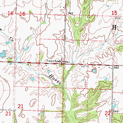 Topographic Map of Panhandle School (historical), IL