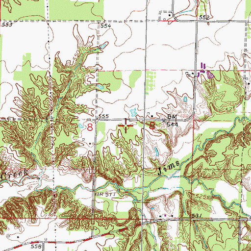 Topographic Map of Possomtrot School (historical), IL
