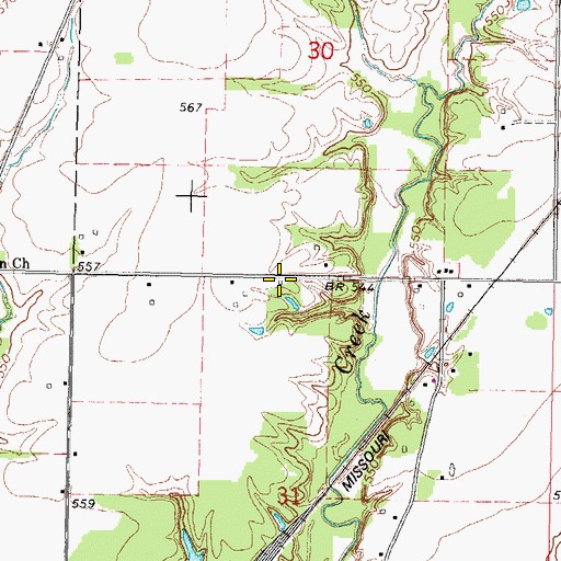 Topographic Map of Union School (historical), IL