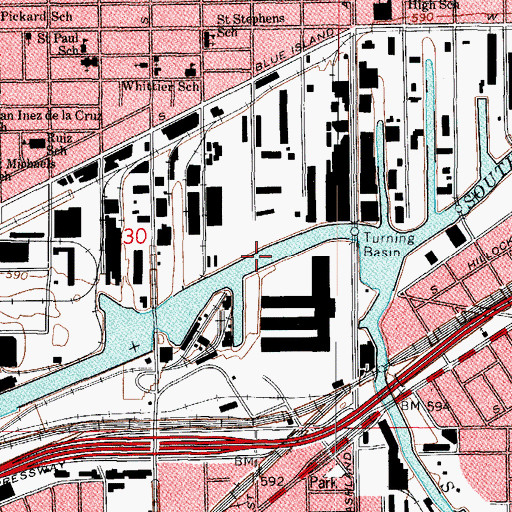 Topographic Map of Canalport, IL