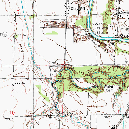 Topographic Map of Coalville, IL