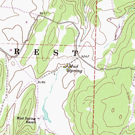 Topographic Map of Mud Spring, CO