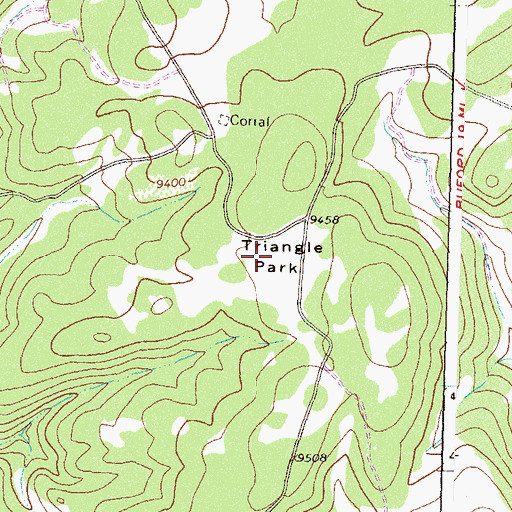 Topographic Map of Triangle Park, CO