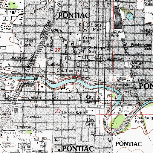 Topographic Map of Williams Mill (historical), IL