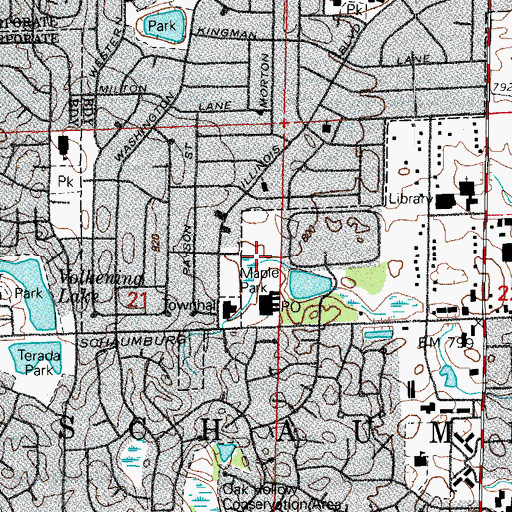Topographic Map of Maple Park, IL