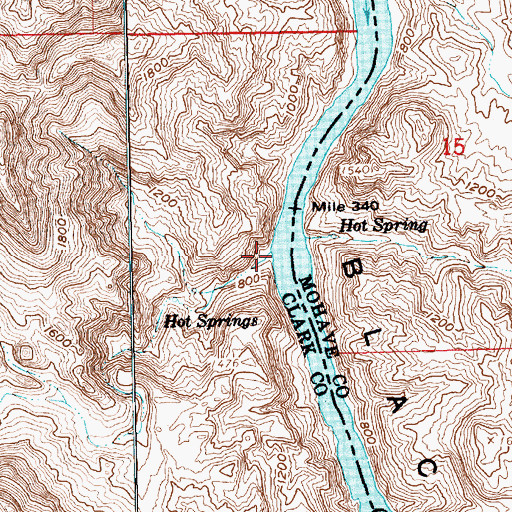 Topographic Map of Boy Scout Canyon, NV
