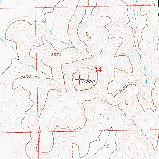 Topographic Map of Pilot Cone, NV