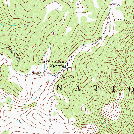 Topographic Map of Clark Cabin Campground, CO