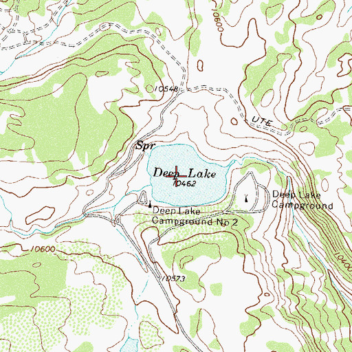 Topographic Map of Deep Lake, CO