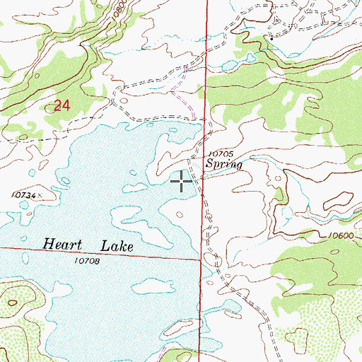 Topographic Map of Heart Lake, CO