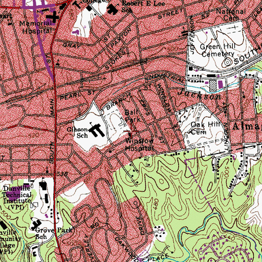 Topographic Map of Shiloh Baptist Church, VA