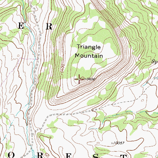 Topographic Map of Triangle Mountain, CO