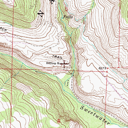 Topographic Map of Hilltop Ranch, CO
