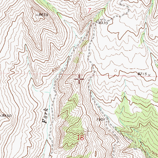 Topographic Map of Dotsero Wildlife Area, CO