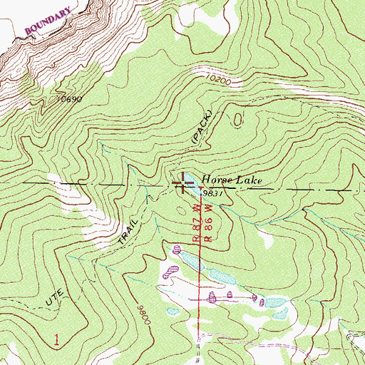 Topographic Map of Horse Lake, CO