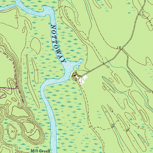 Topographic Map of Bronco Rod and Gun Club, VA