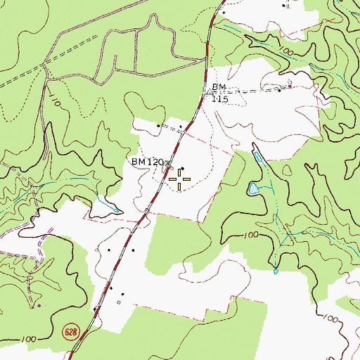 Topographic Map of Dory School (historical), VA