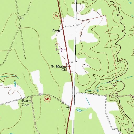 Topographic Map of Jones School (historical), VA