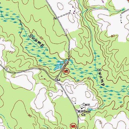 Topographic Map of Kellos Dam, VA