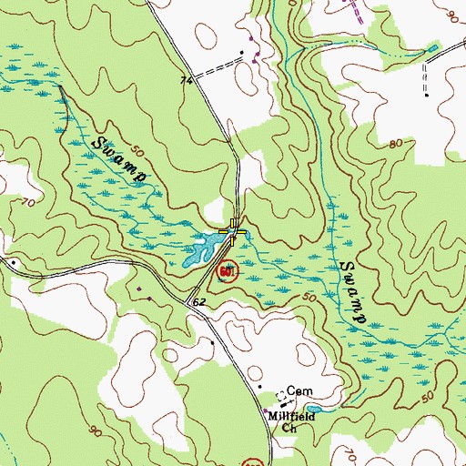 Topographic Map of Kellos Mill (historical), VA