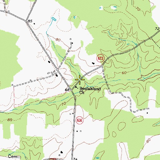 Topographic Map of Longbranch School (historical), VA