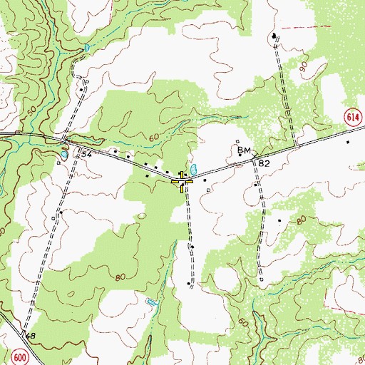 Topographic Map of Rosenwald School (historical), VA