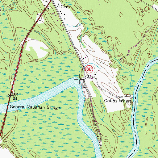 Topographic Map of Smiths Ferry (historical), VA